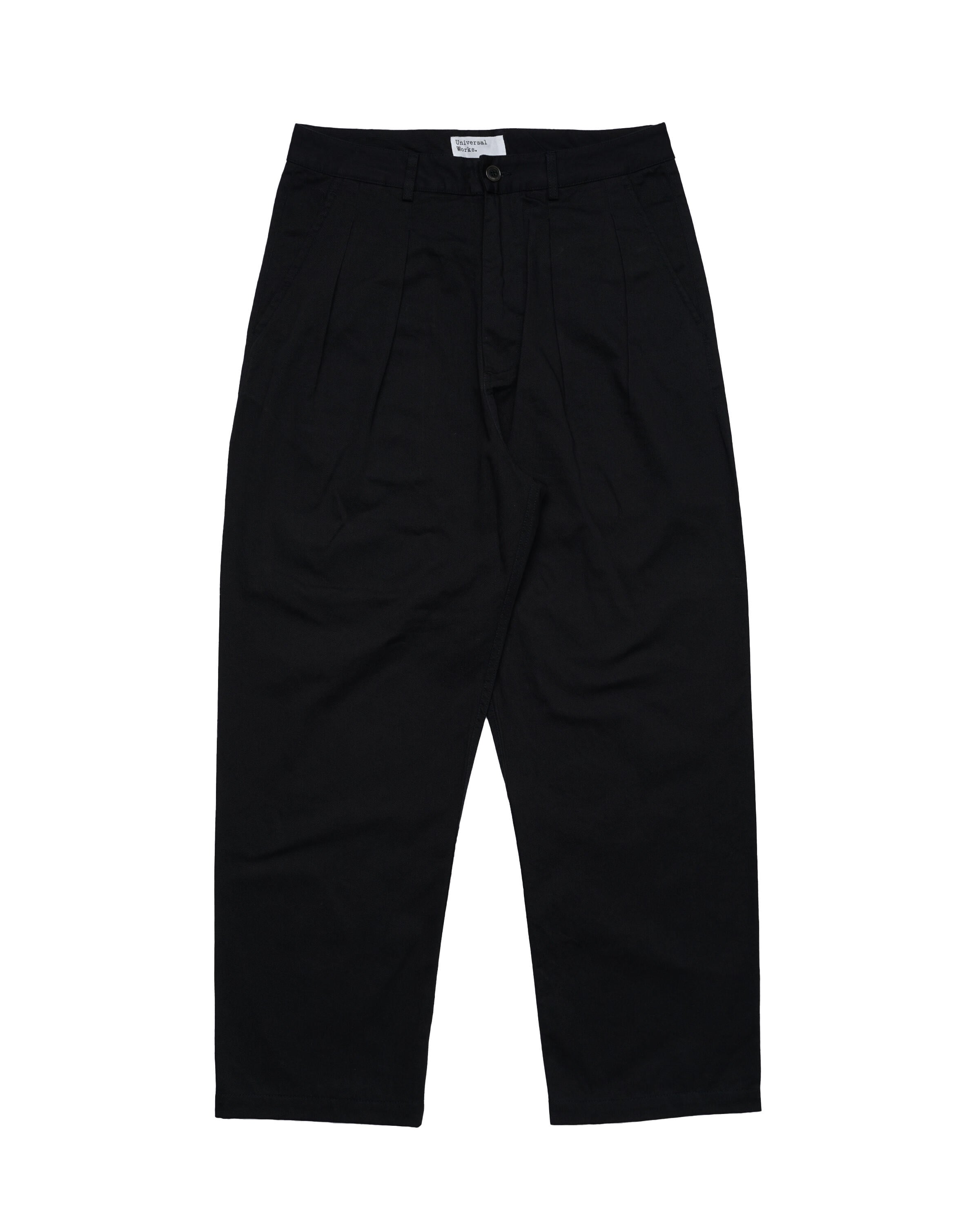 Universal Works DOUBLE PLEAT PANT | 00133-BLK | AFEW STORE